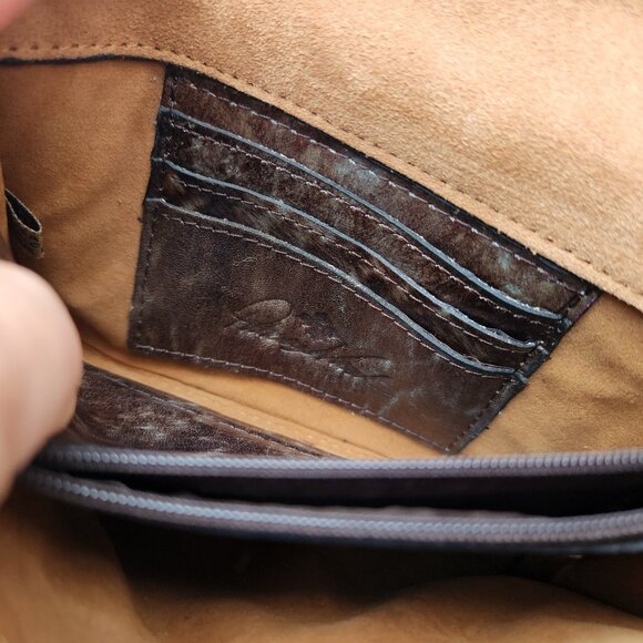 Patricia Nash Italy Leather Lanza Lady Crossbody Bag / Purse /Clutch - Picture 11 of 15